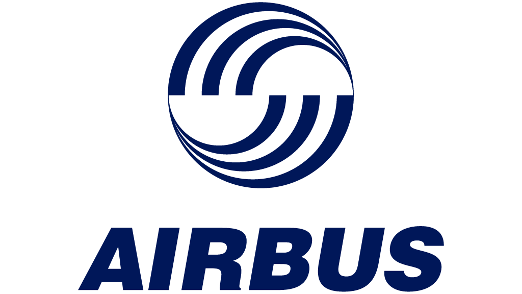 Logo d'Airbus, géant de l'aéronautique, en partenariat avec Innovia pour le transport et la logistique.